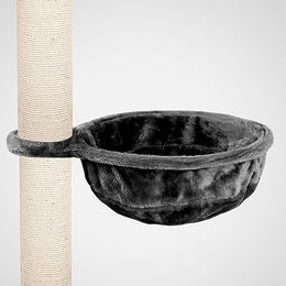 HAPPYPET Katzenhängematte für Kratzbaum XL aus Plüsch Ø40 cm in Grau – Bild 1 von 7