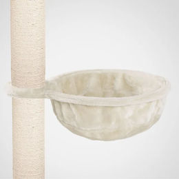 HAPPYPET Katzenhängematte XL Ersatzteil für Kratzbaum aus Plüsch in Beige Ø40 cm – Bild 1 von 13