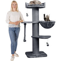 Produktbild von HAPPYPET Kratzbaum Cooper XXL für Katzen in Grau mit Sisal und Spielzeug 150 cm