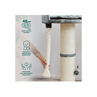 Produktbild von HAPPYPET Premium Kratzbaum Balu für große Katzen Grau mit Natursisal und 18 cm dicken Stämmen