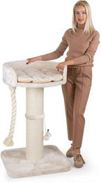 HAPPYPET Premium Kratzbaum Balu für Katzen in Beige mit robustem Natursisal und 18 cm dicken Stämmen – Bild 1 von 13