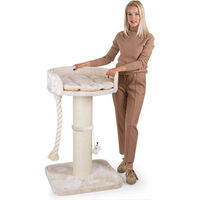 Produktbild von HAPPYPET Premium Kratzbaum Balu für Katzen in Beige mit robustem Natursisal und 18 cm dicken Stämmen
