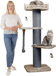 HAPPYPET Premium Kratzbaum Freddy für Katzen in Cappuccino mit Sisal und Spielzubehör – Bild 1 von 4