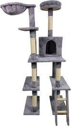 HARDIN Katzen Kratzbaum XL in Grau mit Sisal 71 x 66 x 160 cm – Bild 1 von 4
