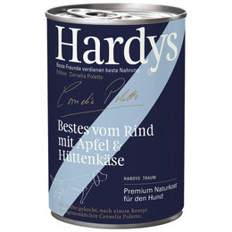 Produktbild von Hardys Hundefutter Bestes vom Rind mit Apfel und Hüttenkäse 6x400g