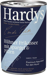 Hardys Hundefutter Hühner Frikassee mit Spargel und Pilzen Stückchen in Sauce 6x400g – Bild 1 von 2