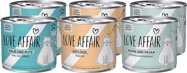 Hardys Love Affair Hundefutter Mixpaket mit Pastete für Adult, getreidefrei und mit hohem Fleischanteil, 6 x 200 g – Bild 1 von 2