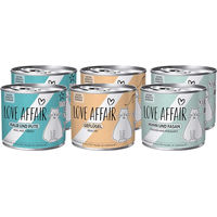 Produktbild von Hardys Love Affair Hundefutter Mixpaket mit Pastete für Adult, getreidefrei und mit hohem Fleischanteil, 6 x 200 g