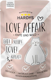 Produktbild von Hardys LOVE AFFAIR Katzen Nassfutter Ente & Wild Paté für erwachsene Katzen getreidefrei 12 x 100 g - 12 x 100 g