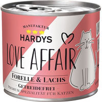 Produktbild von Hardys Love Affair Katzenfutter Forelle und Lachs getreidefrei 6x185g