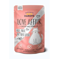Produktbild von Hardys Love Affair Katzenfutter Lachs und Forelle getreidefrei 12x100g
