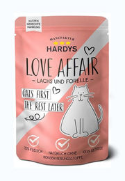Produktbild von Hardys Love Affair Katzenfutter Lachs und Forelle getreidefrei 24x100g