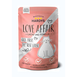 Hardys Love Affair Katzenfutter Lachs und Forelle getreidefrei ohne Zucker 12x100g – Bild 1 von 5