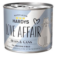 Produktbild von Hardys Love Affair Katzennassfutter Huhn und Gans Paté getreidefrei ohne Zucker für erwachsene Katzen 200 g - 6 x 200 g