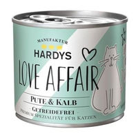 Produktbild von Hardys Love Affair Katzennassfutter Kalb und Pute Paté für erwachsene Katzen getreidefrei 12 x 200 g - 6 x 200 g