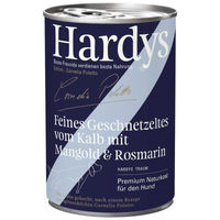 Produktbild von Hardys Manufraktur Ed. Cornelia Poletto Feines Geschnetzeltes vom Kalb mit Mangold in Sauce, getreidefrei und monoprotein, 400g - 400 g