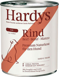 Produktbild von Hardys PUR Hundefutter Rind getreidefrei hypoallergen monoprotein 12x800g