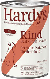 Produktbild von Hardys PUR Hundefutter Rind getreidefrei monoprotein hypoallergen 12x400g