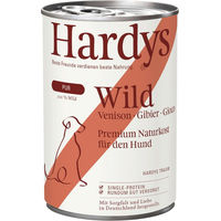 Produktbild von Hardys Pur Hundefutter Wild Getreidefrei Monoprotein 24 x 400 g - 6 x 400 g