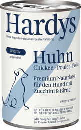 Produktbild von Hardys SENSITIV Hundefutter Huhn mit Zucchini und Birne getreidefrei 12x400g - 12 x 400 g