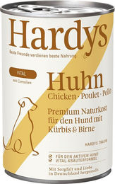 Produktbild von Hardys VITAL Hundefutter Huhn mit Kürbis und Birne Monoprotein mit hohem Fleischanteil 6x400g