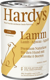 Produktbild von Hardys VITAL Hundefutter Lamm mit Karotte und Beeren 12x400g monoprotein