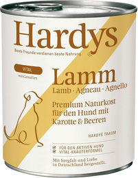 Produktbild von Hardys VITAL Hundefutter Lamm mit Karotte und Beeren 6x800g