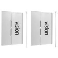 Produktbild von HARI Vision Schmutz Guard Spritzschutz-Verriegelung für Vogelkäfige 2er Set aus Kunststoff in Silber und Weiß