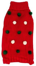 Harry Barker Holiday Bommelpullover für Hunde rot Größe S aus Acryl – Bild 1 von 3