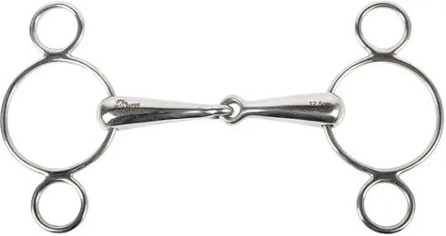 Harry's Horse 3-Ring-Gebiss für Pferde einfach gebrochen aus Edelstahl 21 mm – Bild 1 von 1