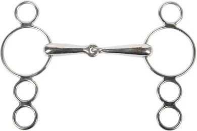 Produktbild von Harry's Horse 4-Ring-Gebiss für Pferde aus Edelstahl in Silber 19 mm