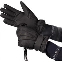 Produktbild von Harry's Horse Alaska Reit-Handschuhe für Damen und Herren aus Kunstleder wasserdicht Schwarz Größe S