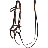Produktbild von Harry's Horse Anatomic Reittrense für Pferde aus Leder in Braun Größe Vollblut/VB