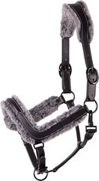 Produktbild von Harry's Horse Anatomisches Lederhalfter für Pferde in Schwarz