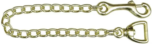 Produktbild von Harry's Horse BP Kette mit Karabiner aus Metall in Gold für Pferde