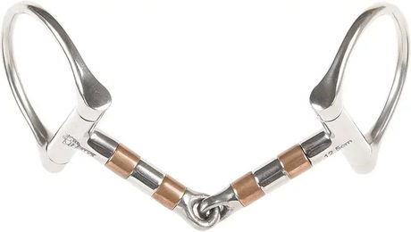 Harry's Horse D-Trense für Pferde mit Kupferrollen aus Edelstahl 13mm Größe 12.5 – Bild 1 von 2