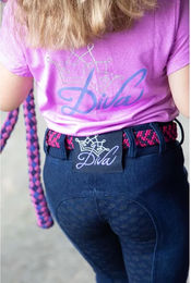 Produktbild von Harry's Horse Diva Mädchen Jeans Reithose mit Vollgrip in Blau aus Baumwolle