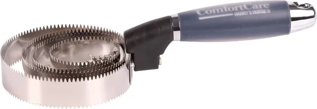 Produktbild von Harry's Horse Doppelstriegel für Pferde aus Edelstahl in Blau-Silber