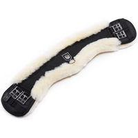 Produktbild von Harry's Horse Dressur-Kurzgurt aus Leder mit Lammfell in Schwarz-Natur 40 cm