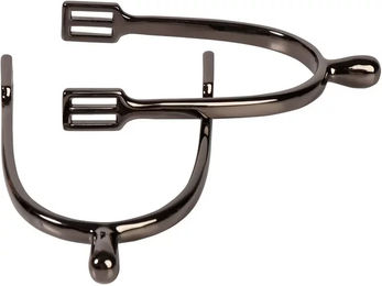 Produktbild von Harry's Horse Eisen-Sporen für Pferde mit Knopf aus Edelstahl in Silber und Grau