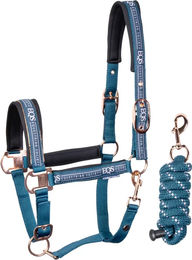 Harry's Horse Equestrian Society Halfter und Longiergurt Set für Ponys in Blau aus Polyester – Bild 1 von 1