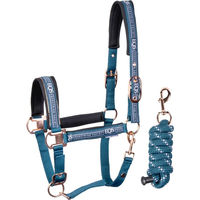 Produktbild von Harry's Horse Equestrian Society Halfter und Longiergurt Set für Ponys in Blau aus Polyester