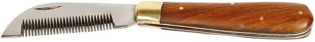 Produktbild von Harry's Horse Faltbarer Haarschneiderkamm aus Holz in Braun und Silber