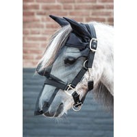 Produktbild von Harry's Horse Fliegenmaskenhalfter mit Ohren- und Nüsternschutz für Shetlandponys in Schwarz