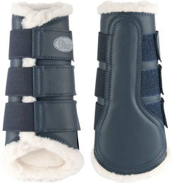 Harry's Horse Gamaschen Flextrainer für Pferde Blau Größe M mit Plüschfutter – Bild 1 von 2
