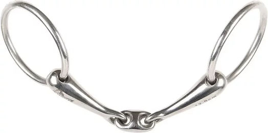 Produktbild von Harry's Horse Gebiss 2 Ringe für doppelt gebrochenes Pferd aus Edelstahl 16 mm Silber