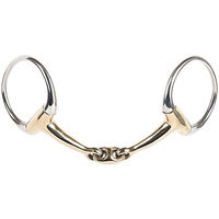 Produktbild von Harry's Horse Gebiss Anatomisch Dubbelgebrochen aus Edelstahl in Gold und Bunt Größe M