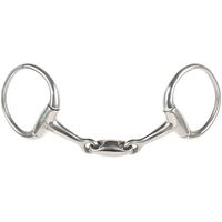 Produktbild von Harry's Horse Gebiss für Pferde doppelt gebrochen aus Edelstahl in Olivgrün und Silber