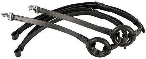 Produktbild von Harry's Horse Gebiss für Pferde mit runden Ringen in Schwarz aus Kunstleder Größe L