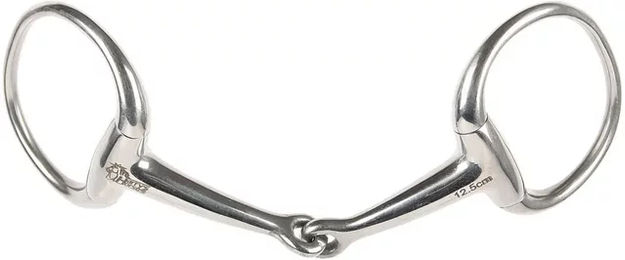 Produktbild von Harry's Horse Gebiss für Pferde Olive einfach gebrochen aus Edelstahl 13 mm Silber